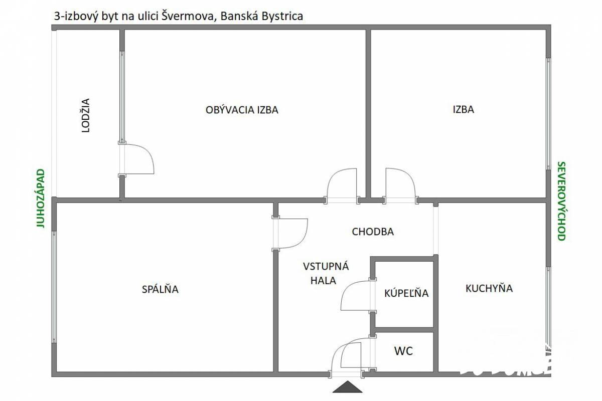 PREDANÉ - 3-izbový byt po kompletnej rekonštrukcii na ulici Švermova, Banská Bystrica